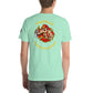 Mint green t-shirt featuring Engine 19 firefighter logo on the back for men and women