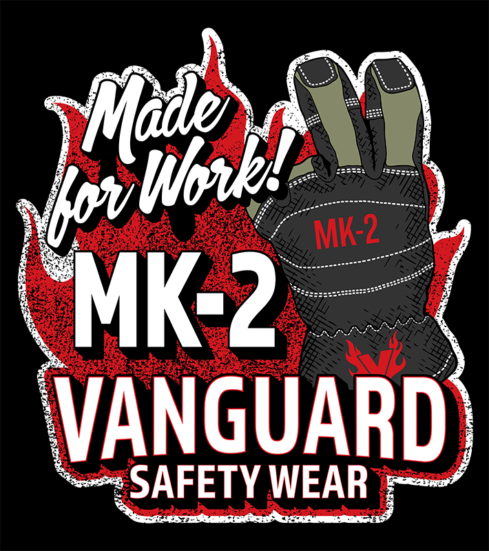 Detailed view of Vanguard MK-2 Long-Cuff Structural Firefighting Gloves demonstrating tailored fit and outstanding grip for firefighters.