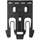 Black plastic holster mounting plate with attachment slots for MODEL 6004-19 Quick Locking Holster