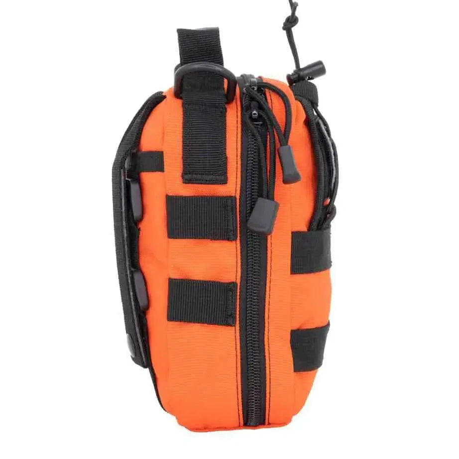 Chief Miller Equipment Bags & Cases MOLLE Pouch, Emergency Medical, Trauma Bag, Gunshot Bag for First Aid (IFAK), Utility Pouch, includes USA Patch - Orange Apparel