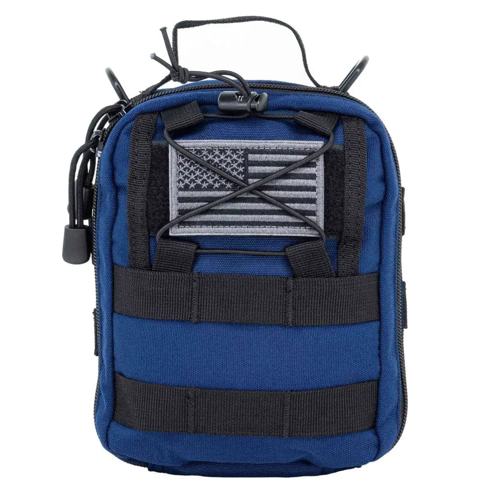 Chief Miller Equipment Bags & Cases MOLLE Pouch, Emergency Medical, Trauma Bag, Gunshot Bag for First Aid (IFAK), Utility Pouch, includes USA Patch - Navy Apparel