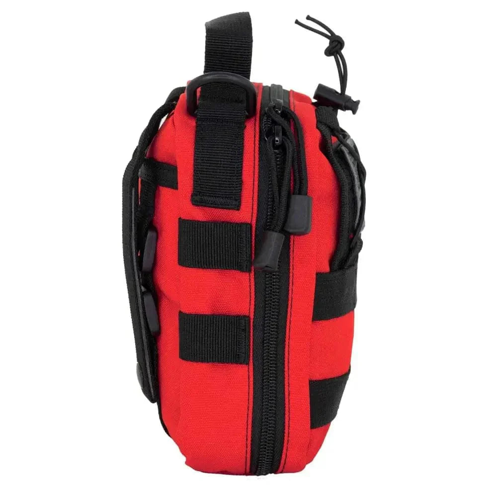 Chief Miller Equipment Bags & Cases MOLLE Pouch, Emergency Medical, Trauma Bag, Gunshot Trauma for First Aid (IFAK), Utility Pouch, includes USA Patch - Red Apparel