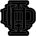 Monogram logo IFD in ornate gothic style for Scramble, black red design for first responders