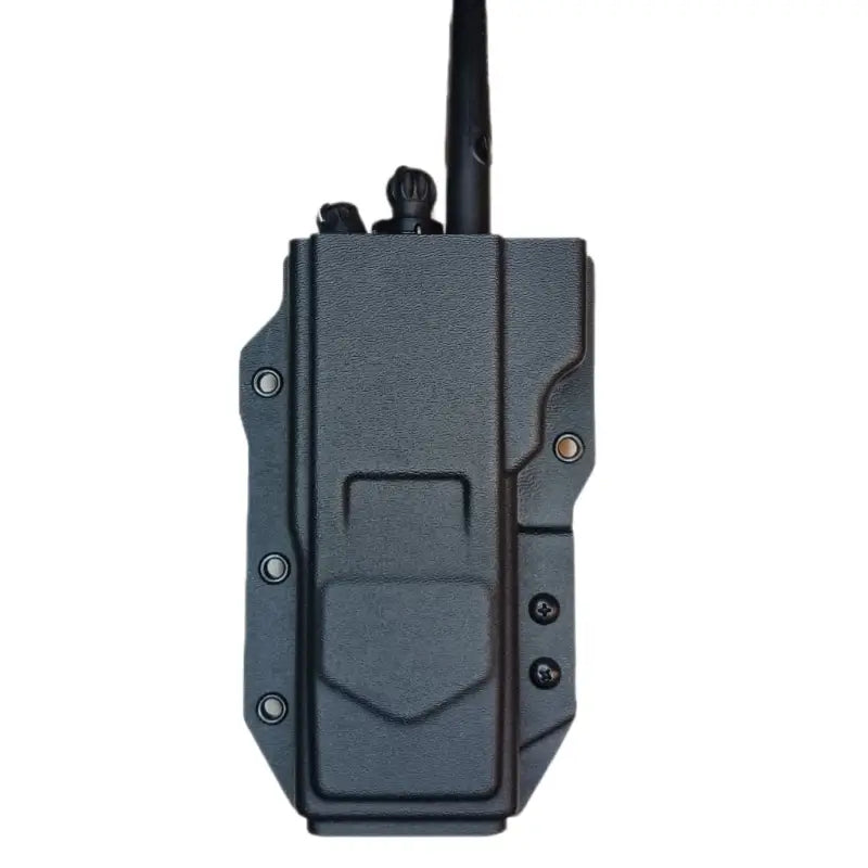 Black plastic holster for Motorola XTS 5000 Radio with antenna mount, G-Code Paddle