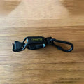 Black plastic carabiner clip with logo for MPW Ultimate Glove Clamp