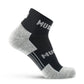 MudGear Quarter (¼) Crew Merino Wool Socks - Black/Gray (1 Pair) - Chief Miller Apparel