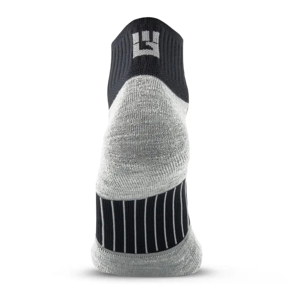 Chief Miller Inventory MudGear Quarter (¼) Crew Merino Wool Socks - Black/Gray (1 Pair) Apparel