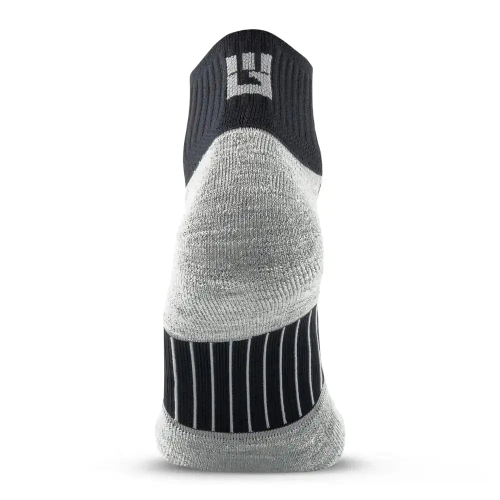 MudGear Quarter (¼) Crew Merino Wool Socks - Black/Gray (1 Pair) - Chief Miller Apparel