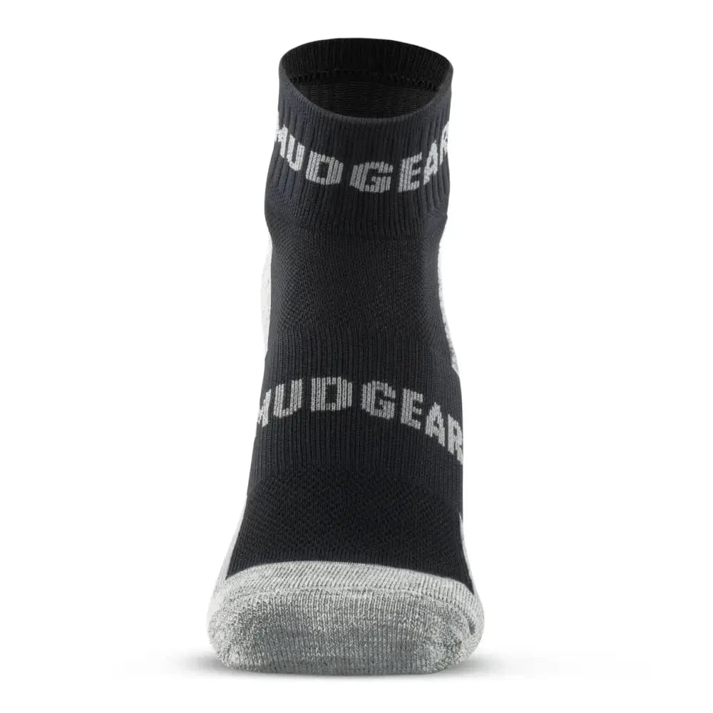 Chief Miller Inventory MudGear Quarter (¼) Crew Merino Wool Socks - Black/Gray (1 Pair) Apparel