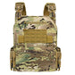 Multi-camouflage tactical plate carrier with modular webbing fits 10x12 plates by Redemption Tactical