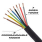 Multi-colored wire cable for Feniex Hammer low-frequency siren used by first responders