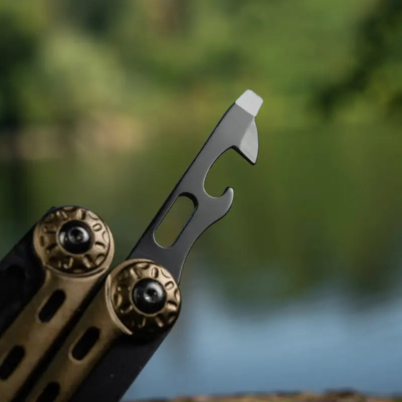 M-Tac Multitool Type 5 Olive featuring a bottle opener and decorative brass rivets