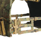 Multicam camouflage body armor with MOLLE webbing and magazine pouches, large size, Redemption Tactical