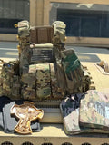 Multicam body armor with pouches and American flag patch from Redemption Tactical Level IIIA
