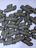 Stay Dangerous PVC Patch for Gear and Vests featuring bold yellow text on black badges