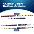 Multiple colored emergency vehicle lights on UBL U-Lite Visor Bar Mini for enhanced safety