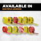 Multiple rolls of red and yellow WOD Barricade Flagging Tape for hazardous areas safety