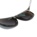 Black sunglasses with dark lenses and silver hinges from NADO Ice Ghost collection