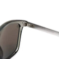 Partial view of NADO Ice Ghost sunglasses frame highlighting the temple hinge and arm
