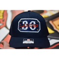 Navy blue Richardson 112 cap with LADDER 30 patch for the Apparatus Number Passport