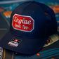 Navy blue Custom Hat-Richardson 112 with red Engine Seven Two script text patch