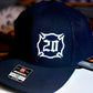 Navy blue Custom Richardson cap with iconic Maltese Cross and puff embroidery logo