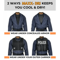 Navy blue Maxx-Dri Vest 4.0 offers adjustable fit for body armor and tactical gear