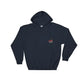 Navy blue Chief Miller Hazmat hoodie with American flag logo on chest