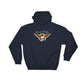 Navy blue Eagle Hoodie with eagle logo design on back for first responders