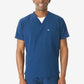 Navy blue men’s short-sleeve underscrub top with V-neck design for comfort and style