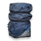 Navy blue mesh packing cube with three compartments for 24hrplus Black Complete Tactical Backpack