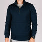 Navy blue durable quarter zip pullover for versatile comfort and style