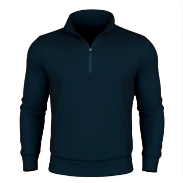 Navy blue durable quarter zip pullover displayed in the Durable Quarter Zip product