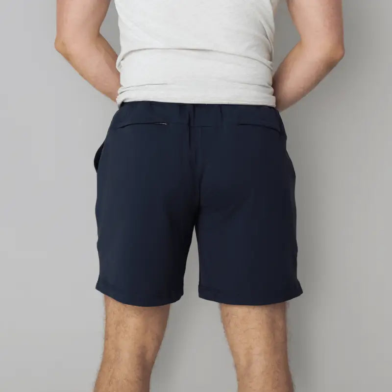 Navy blue carrier shorts for concealed carry from Arrowhead Tactical Apparel, Carrier Shorts Mk.II