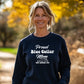 Navy blue Proud Blue Collar Mom Crew Sweatshirt with classic unisex fit