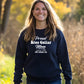 Navy blue sweatshirt for proud blue collar moms with classic unisex fit