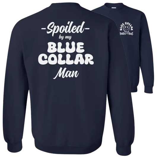 Navy Blue Spoiled Crew Sweatshirt featuring a classic unisex fit for everyday comfort