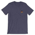 Navy blue Movember - Short Sleeve t-shirt with American flag star emblem on chest
