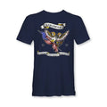 Navy blue 1776 Proof Born Free Shirt in 2XL featuring eagle and American flag design
