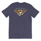 Navy blue Eagle - Short Sleeve t-shirt with eagle logo on back in Heather Midnight Navy