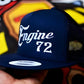 Navy blue Custom-YP Classic retro trucker cap with exquisite embroidery of Engine 72