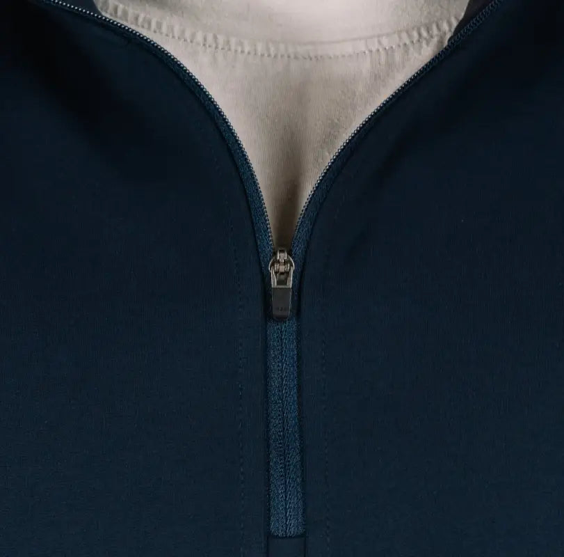 Navy blue durable quarter zip shirt for casual and outdoor wear