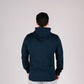 Durable navy hooded sweatshirt with hand pocket and smooth drawstrings in the Durable Concealment Hoodie
