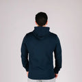 Durable navy hooded sweatshirt with hand pocket and smooth drawstrings in the Durable Concealment Hoodie