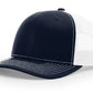 Navy and white trucker hat with leather patch for first responders and firefighters, Dumpster Fire