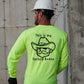 Neon green long sleeve safety shirt from My Second Rodeo in Safety Yellow Hi-Vis