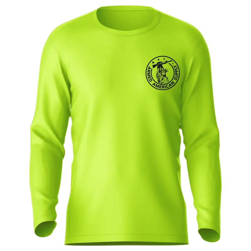 Neon green Responsibility Hi-Visibility UPF 50 long sleeve sun shirt for outdoor protection