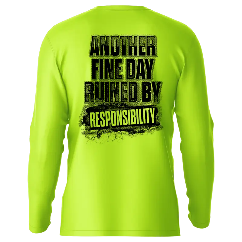 Neon green long sleeve sun shirt from Responsibility - Hi-Visibility UPF 50 collection