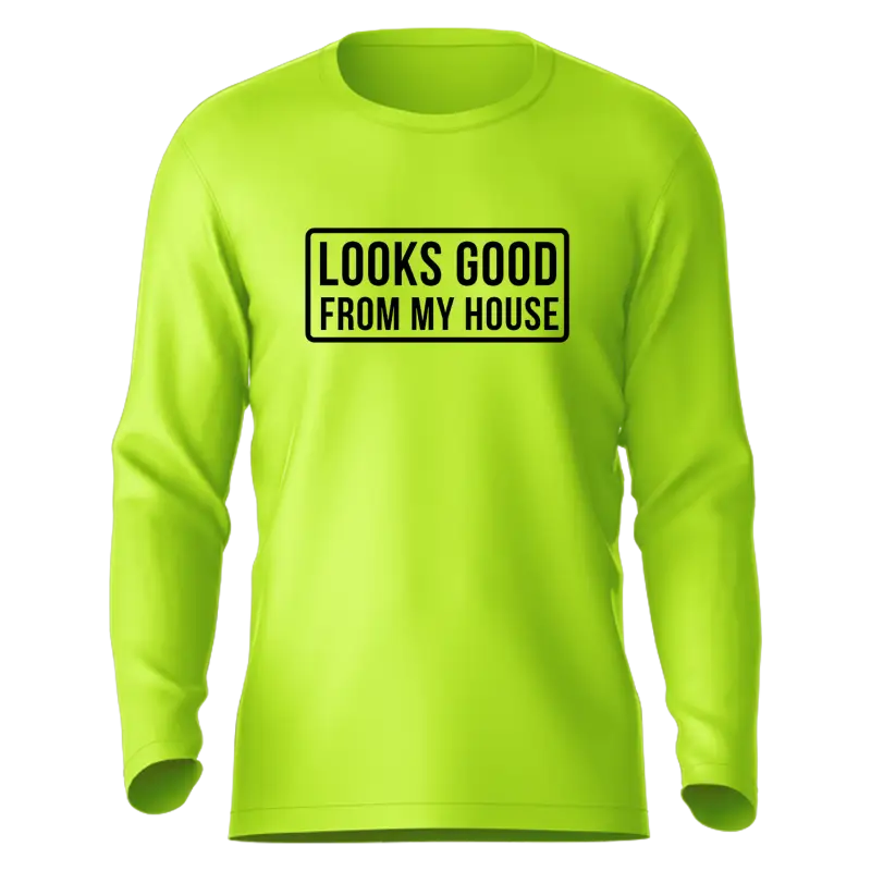 Neon green long sleeve sun shirt from Looks Good - Hi-Visibility UPF 50 collection