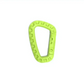 Neon green Tactical Carabiner with textured edges for first responders and outdoor use